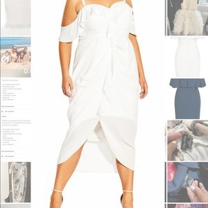 NWT. City Chic Dress Color: Ivory (but basically white)  Size: Plus Size XS